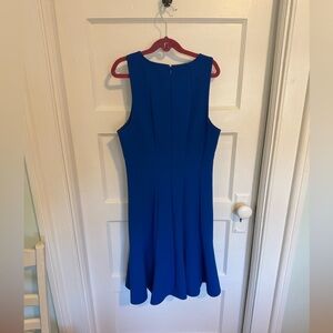 Flattering blue work dress
